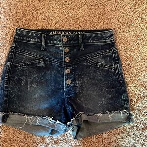 American Eagle, size 0, super stretch, button fly, Jean shorts